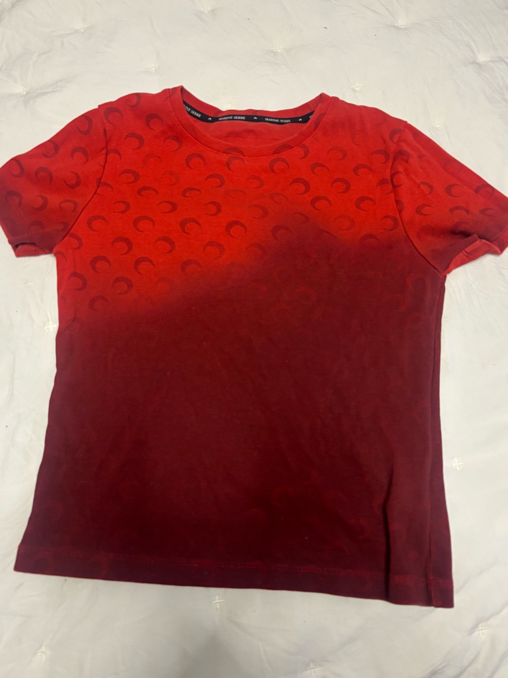Marine Serre Red Ombre Moonprint Short Sleeve Top